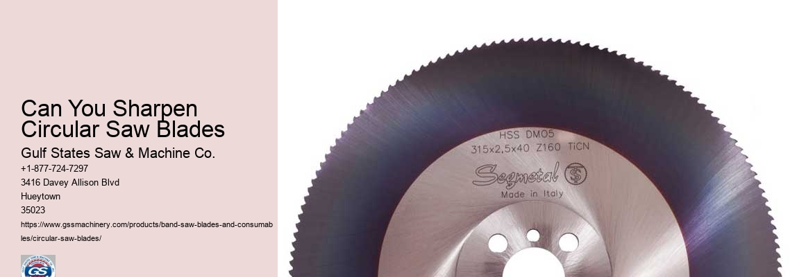 Can You Sharpen Circular Saw Blades