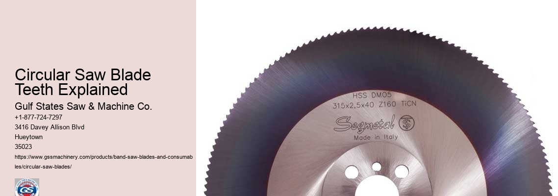 Circular Saw Blade Teeth Explained